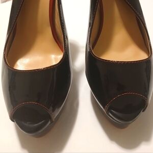 Women's Patton Leather peep toe high heel sandals | Size 10.5 | Burgundy/ Red